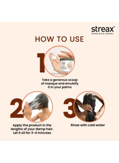Streax Professional Vitariche Care Smooth and Shine Hair Mask For Women- Hairmask Enriched with Biovit-A-OX Complex, Hydrolyzed Silk Protein, and Vitamins- For Soft, Smooth, and Rejuvenated Hair, 200g  - Image 5