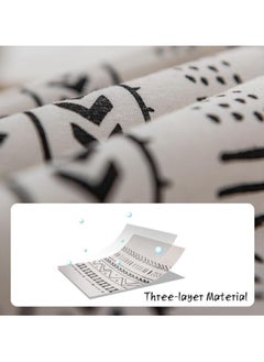 Halamine Table Cloth for Dining Table,Rectangle Cotton Linen Farmhouse Tablecloth Stripe Burlap Table Cloth, 100% Oil Proof Spill Proof Dining Table Cover, Rectangle Tablecloth for Kitchen Dining Party White  - Image 3