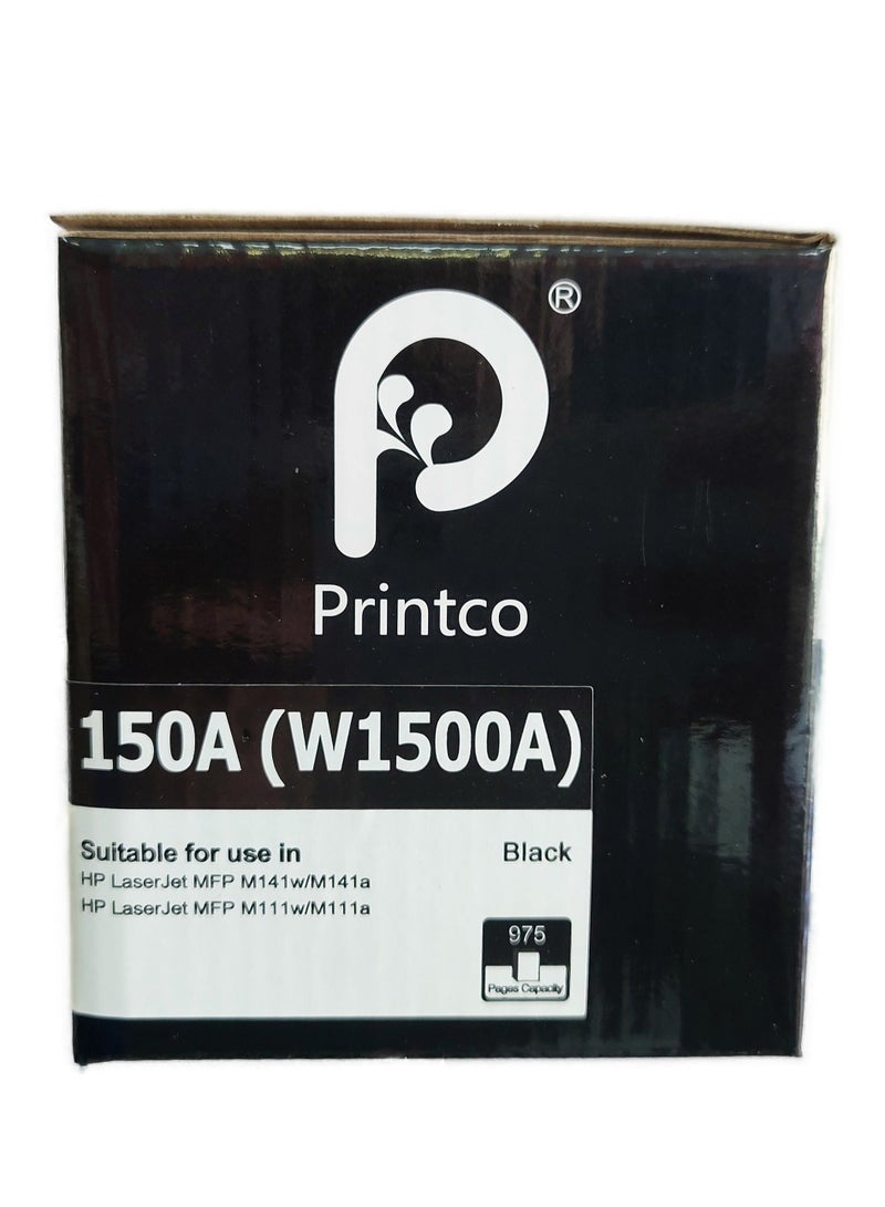 برينتكو خرطوشة حبر بديلة متوافقة 150A W1500A لطابعة HP Laserjet M111a M111w MFP M141a M141w MFP M141a M141w باللون الأسود - Image 2