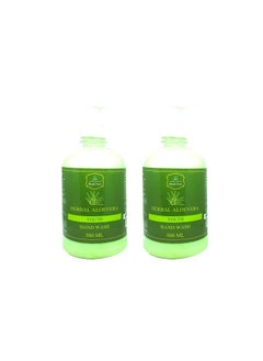 Khadi Pure Herbal Aloevera Hand Wash Bottle (500 Ml) (Pack Of 2) (1000 Ml)  - Image 1