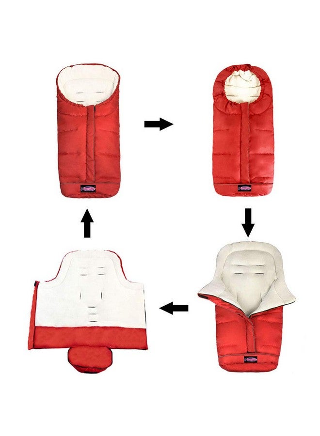 SUNDAY Winter Outdoor Tour Waterproof Baby Stroller Footmuff, Cozy Warm Toddler Sleeping Bag for Most Pushchair, Jogger, Strap Position Adjustable Stroller Blanket - Image 2