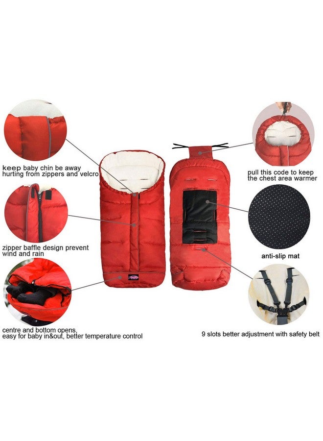 SUNDAY Winter Outdoor Tour Waterproof Baby Stroller Footmuff, Cozy Warm Toddler Sleeping Bag for Most Pushchair, Jogger, Strap Position Adjustable Stroller Blanket - Image 3