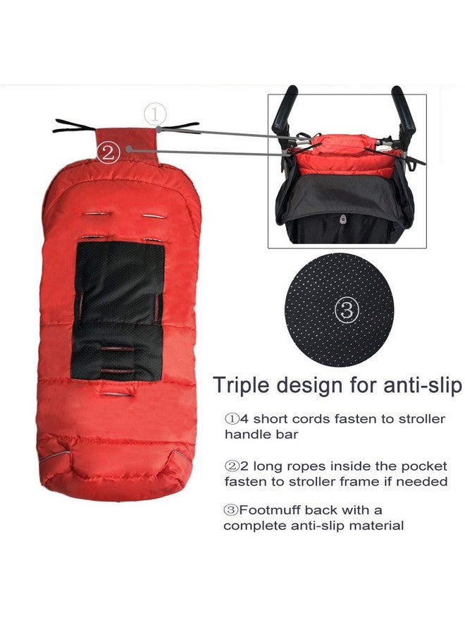 SUNDAY Winter Outdoor Tour Waterproof Baby Stroller Footmuff, Cozy Warm Toddler Sleeping Bag for Most Pushchair, Jogger, Strap Position Adjustable Stroller Blanket - Image 4