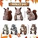 Poen 5 Pcs Squirrel Stuffed Animals Set 14 Mommy Squirrel Plush with 4 Cute Baby Squirrels in Her Tummy Soft Cuddly Plushie for Boys Girls Birthday Gifts Christmas Woodland Party Decors - Image 4