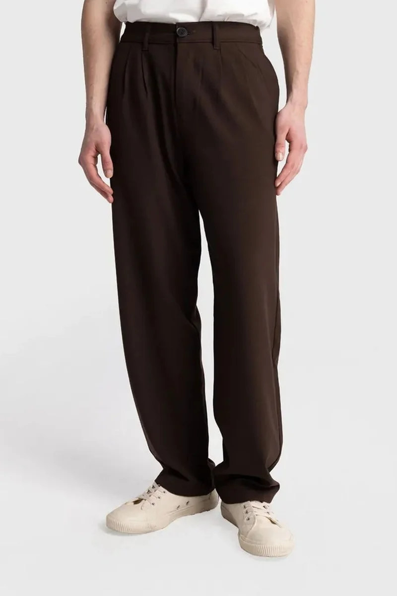 GIESTO Pleated Straight Leg Pants