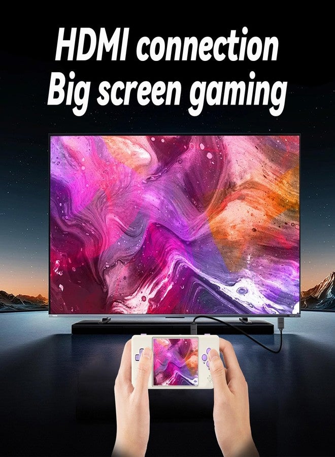 Voacle RG28XX Retro Handheld Game with Linux System, 2.83 Inch IPS Screen Built-in 64G TF Card 5516 Games Support Multimedia Application and TV Output(Beige White) - Image 4