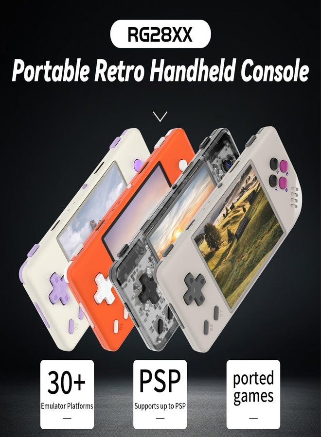 Voacle RG28XX Retro Handheld Game with Linux System, 2.83 Inch IPS Screen Built-in 64G TF Card 5516 Games Support Multimedia Application and TV Output(Beige White) - Image 2