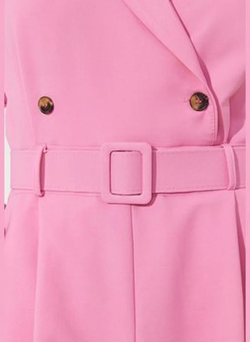 trendyol Pink Belted Jumpsuit