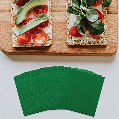 JAM PAPER Small Beverage Napkins 5 x 5 Green 50Pack - Image 5
