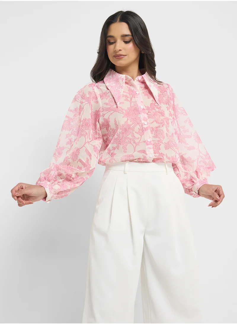ايلا Floral Print Top