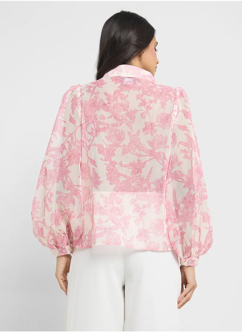 ايلا Floral Print Top