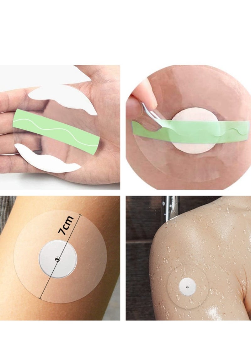 XIYU 20 Pieces Waterproof Sensor Covers for Freestyle Libre1/2/3 Sweatproof CGM Sensors Adhesive Patches, Adhesive Waterproof Patches Transparent Breathable Sensor Fixing Stickers Anti-Drop Sports Patches  - Image 3