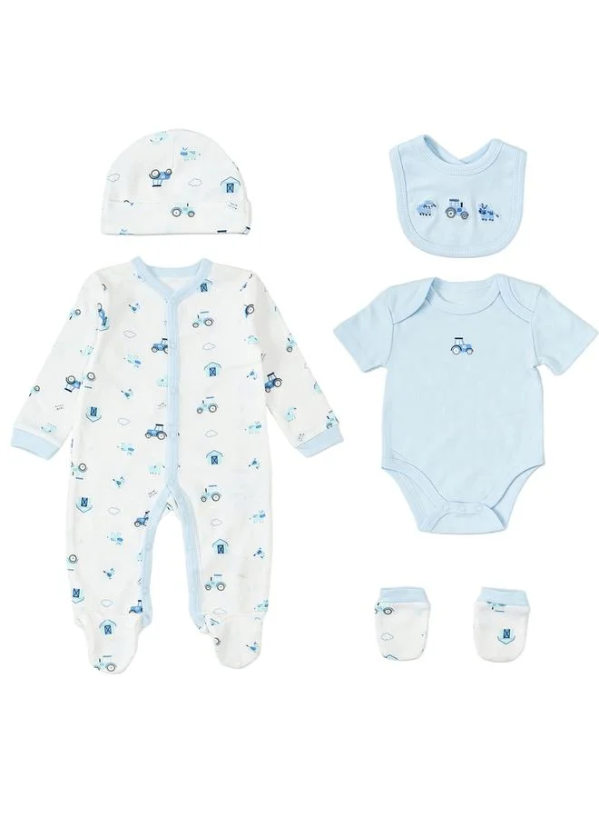 Luna & Lily 5-Piece Tiny Wheels Baby Apparel Set