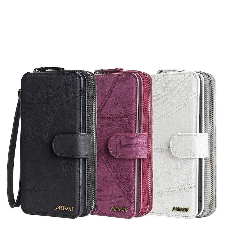 MS TPU+PC Protective Case for iPhone 16 / 16 Plus / 16 Pro / 16 Pro Max with Card Holder and Anti-Fingerprint plus Kickstand plus Strong Magnetic in Black - Image 3