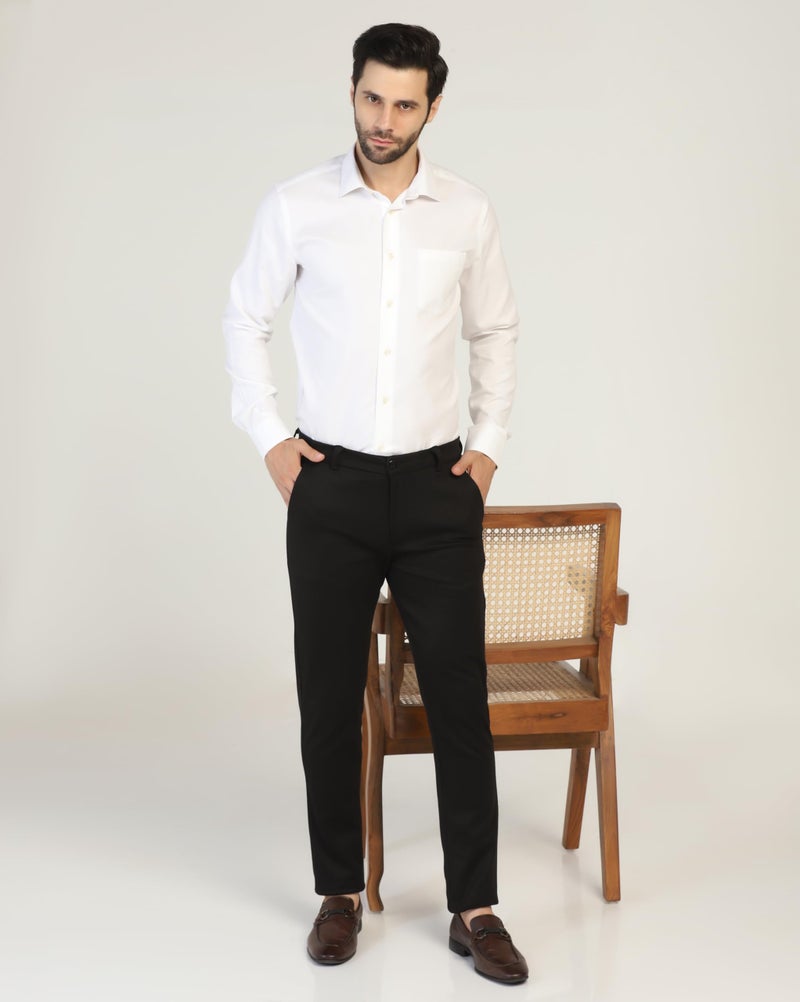 TOPLOT Men's Regular Fit Causal Trouser || Pant for Men || Trouser for Men || Chinos Pants (Formal-Pant-5207-Black-32) - Image 2