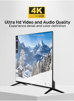 GEEPAS 55'' 4K UHD, Google, Smart LED TV With Remote Control, Wall Mount Bracket, 2 USB & 4 HDMI Port, HDMI, USB, Bluetooth, WIFI, Screen Sharing, 16.9 Aspect Ration, Wide Color Enhancer, Eco Efficiency  - Image 5