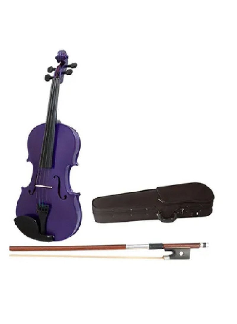 Basswood 4/4 Violin With Carrying Case And Rosin - Image 1