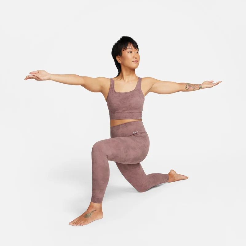 Nike Pink Women's Zenvy Tie-Dye Medium-Support Padded Longline Sports Bra for Women | Best Price UAE