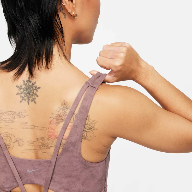 Nike Pink Women's Zenvy Tie-Dye Medium-Support Padded Longline Sports Bra for Women | Best Price UAE