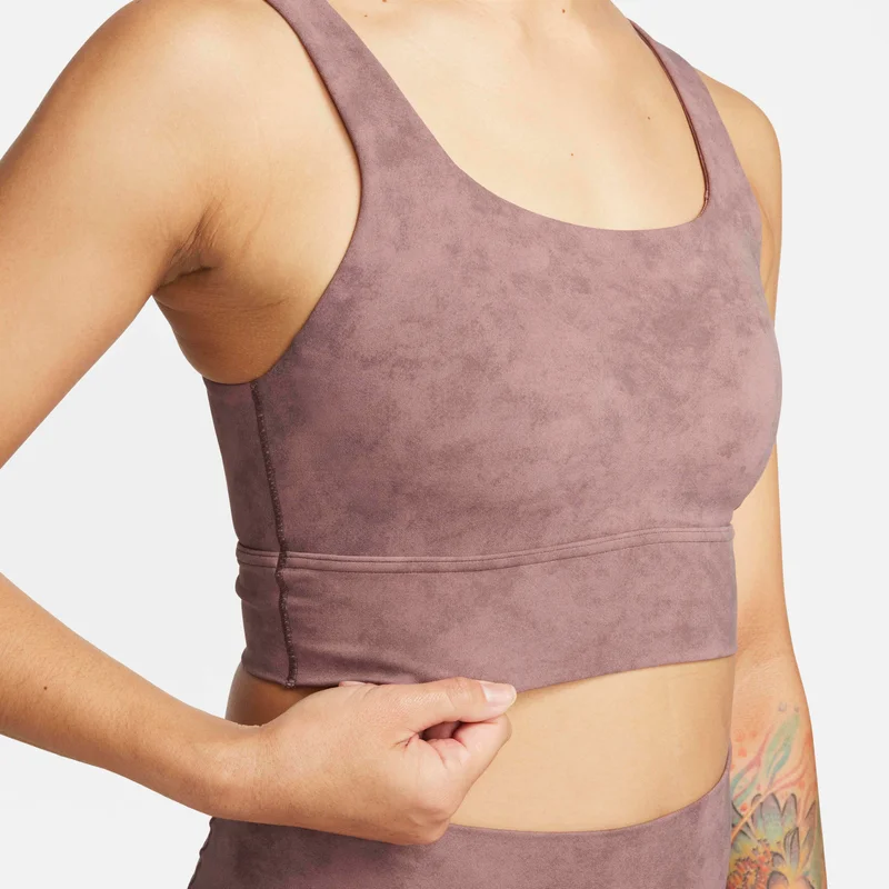 Nike Pink Women's Zenvy Tie-Dye Medium-Support Padded Longline Sports Bra for Women | Best Price UAE