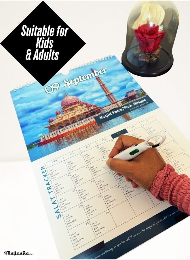 Generic Salah Tracker ( Prayer Tracker ) and Islamic Wall Calendar for kids and adults  - Image 4