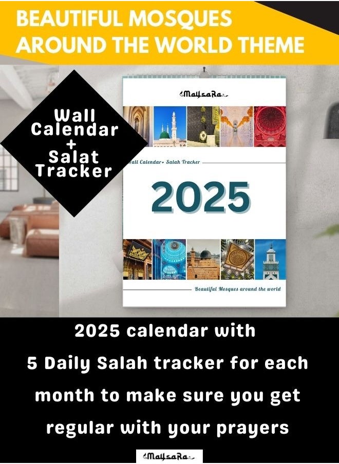 Generic Salah Tracker ( Prayer Tracker ) and Islamic Wall Calendar for kids and adults  - Image 2