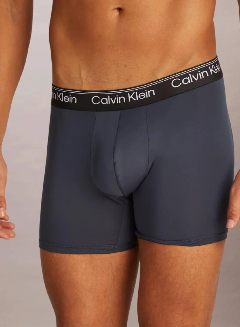 كالفن كلاين طقم 3 سراويل داخلية قصيرة - مايكرو ستريتش