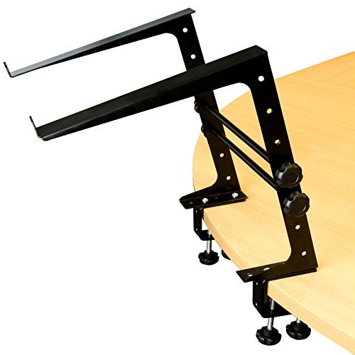 RockJam Portable DJ Laptop Stand with Adjustable Height, Anti-Slip Design, Works For Laptops, Controllers & CD Players - Image 3