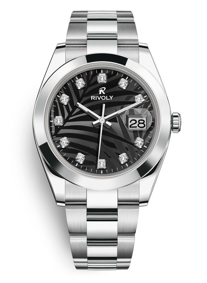 ريفولي ساعة رجال عصرية مع التاريخ ستانلس استيل