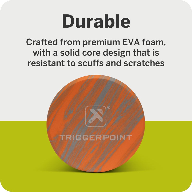 TRIGGERPOINT Foundation Roller - Premium EVA Foam Muscle Recovery and Flexibility Roller, Soft Compression for Injury Prevention, Travel-Friendly, Ideal for Athletes, Black/Grey, 12" - Image 5