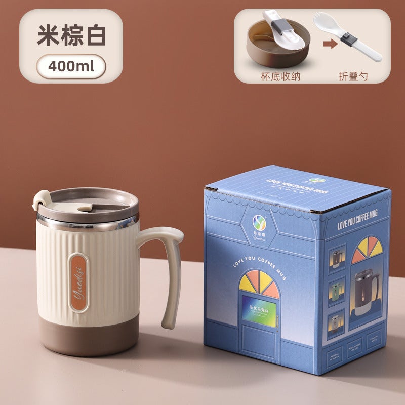 Versatile Cute Duck Ramen Bowl 304 Stainless Steel Lunch Box Gift Beige White 