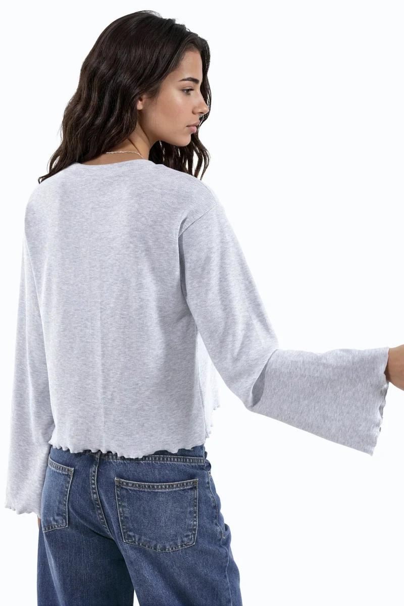 هيكاب Textured Long Sleeve Top
