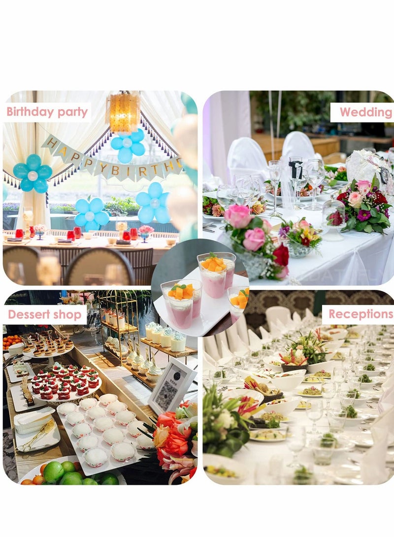 SYOSI أكواب حلوى، 60مل بلاستيك مع 50 ملعقة شوربة، موس، كوب بارفيه شفاف للمقبلات لحفلة البودينغ، قابلة لإعادة الاستخدام - Image 4