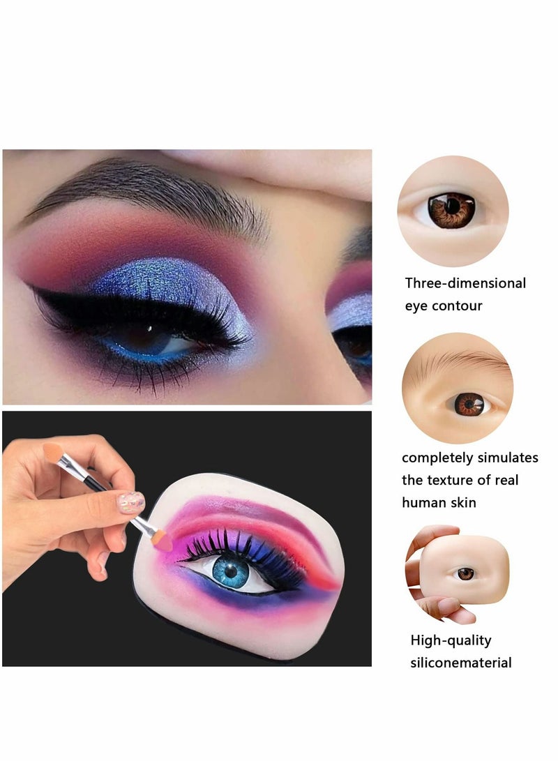 Excefore Make Up Practice Face, 5d Makeup Board Silicone Eyes for Suitable Eyeshadow - Image 3
