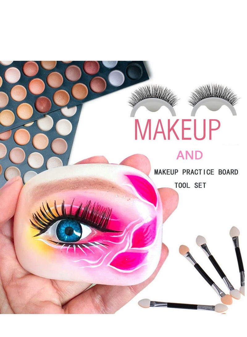Excefore Make Up Practice Face, 5d Makeup Board Silicone Eyes for Suitable Eyeshadow - Image 2