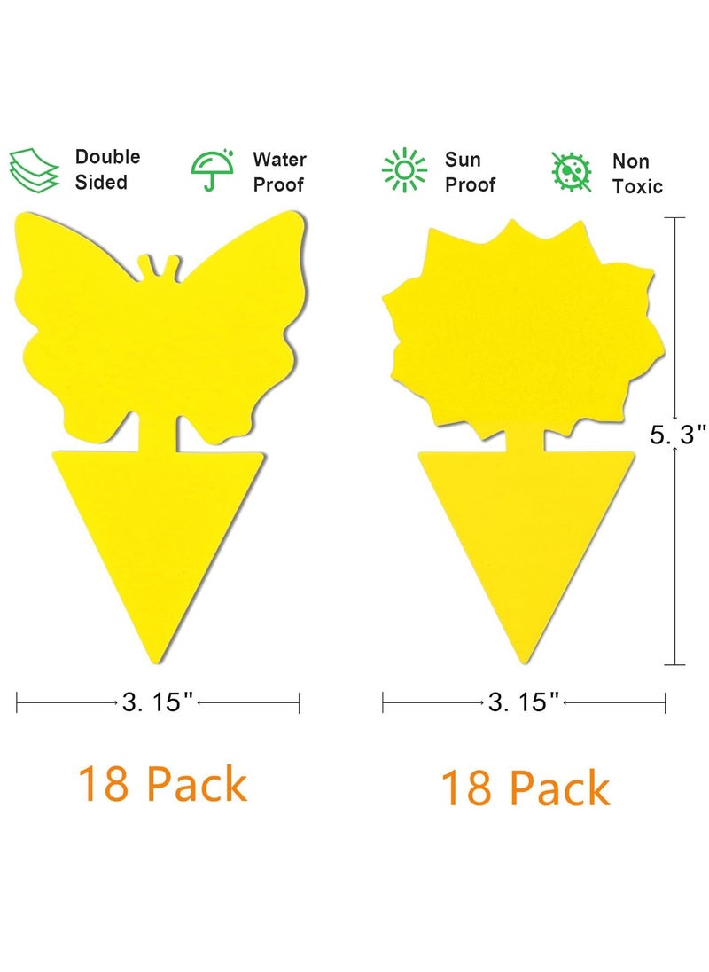 General Fruit Fly Gnat Traps for House Indoor, 36 Pack Yellow Sticky Traps for Gnat Indoor Outdoor Plants and Kitchen, Fungus Gnat Killer for Houseplant, Mosquitos and Flying Insect  - Image 2