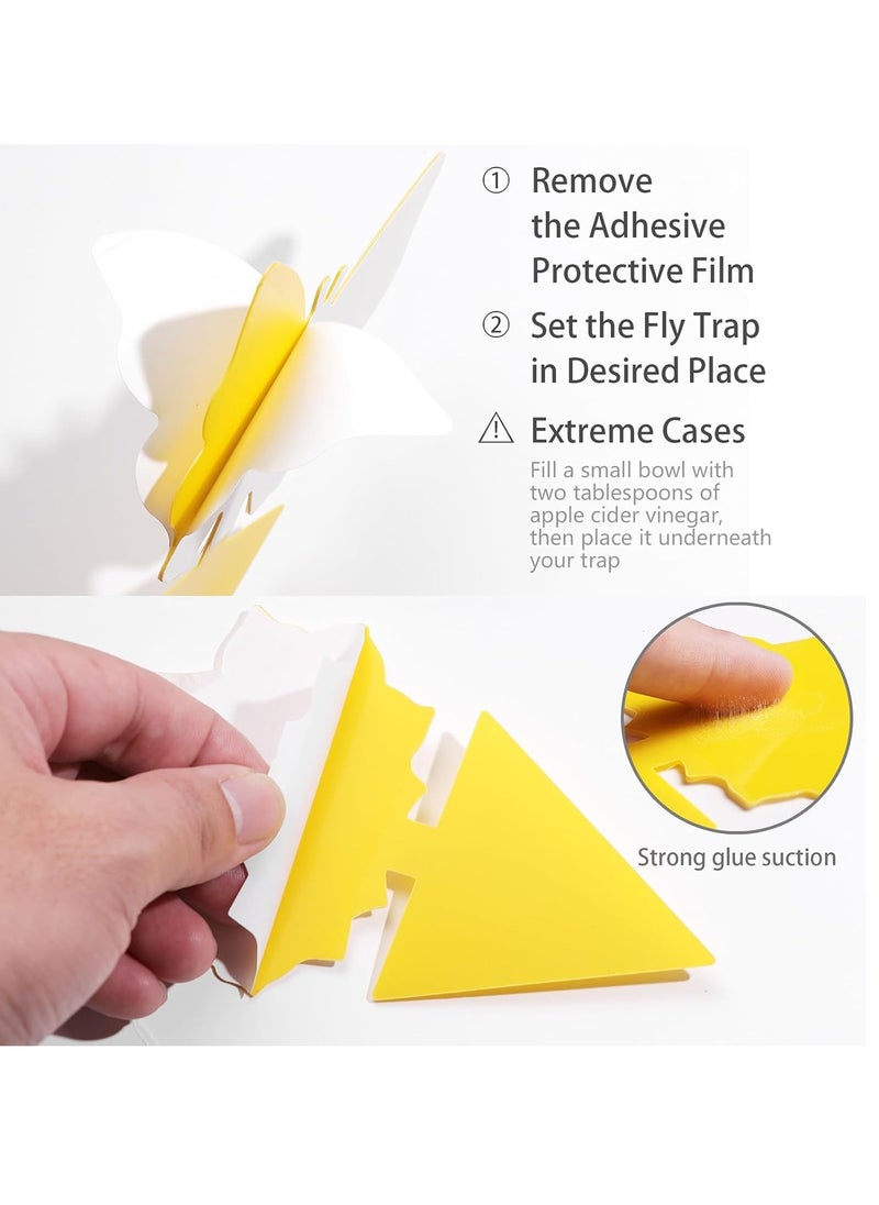 General Fruit Fly Gnat Traps for House Indoor, 36 Pack Yellow Sticky Traps for Gnat Indoor Outdoor Plants and Kitchen, Fungus Gnat Killer for Houseplant, Mosquitos and Flying Insect  - Image 3