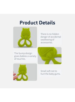 BuddsBuddy 100% Bpa Free Soft Silicone Baby Teether For 3 To 6 Babies (Tylo Green)  - Image 3