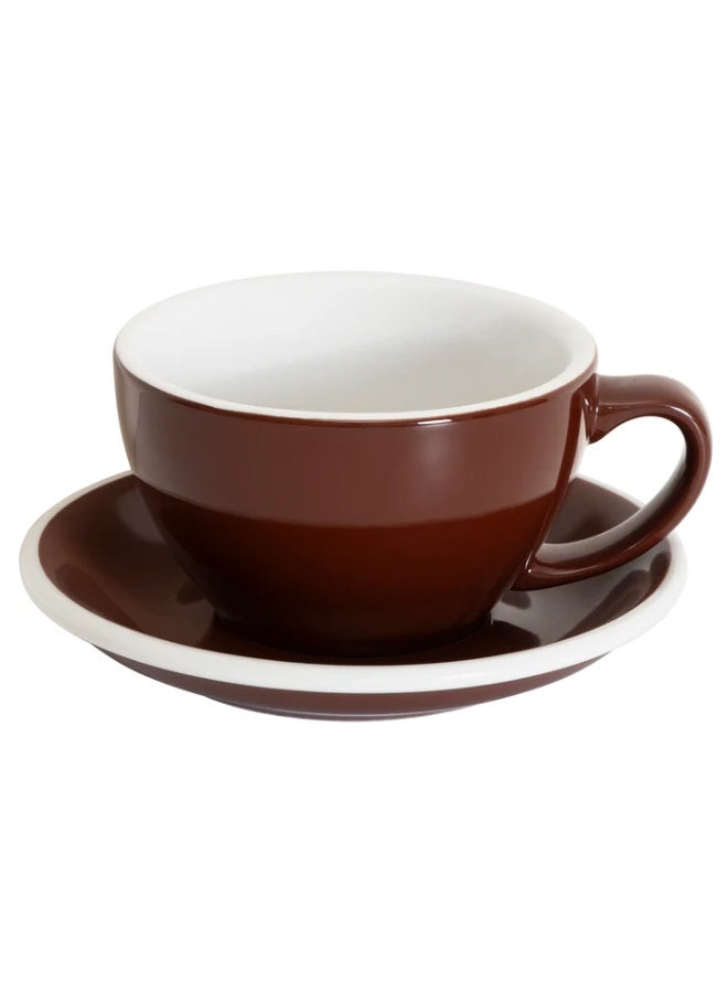 Loveramics Egg 300ml Cafe Latte Cup And Saucer Brown