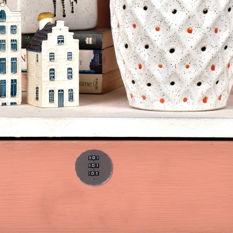 Gray Round Surface Combination Cabinet Lock 3 Digit Password Drawer Lock Childproof - Image 5