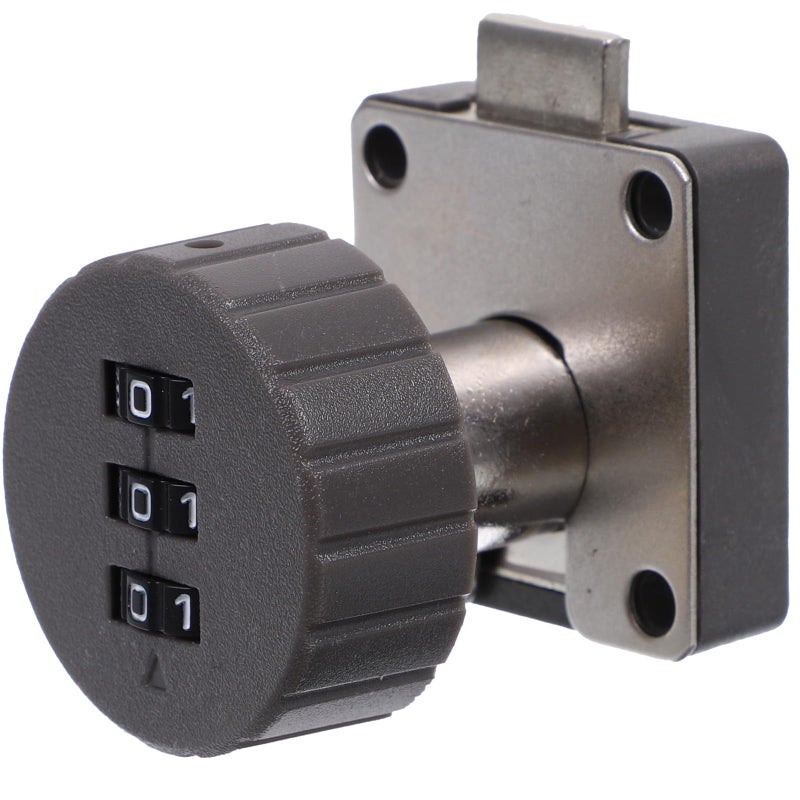Gray Round Surface Combination Cabinet Lock 3 Digit Password Drawer Lock Childproof - Image 2