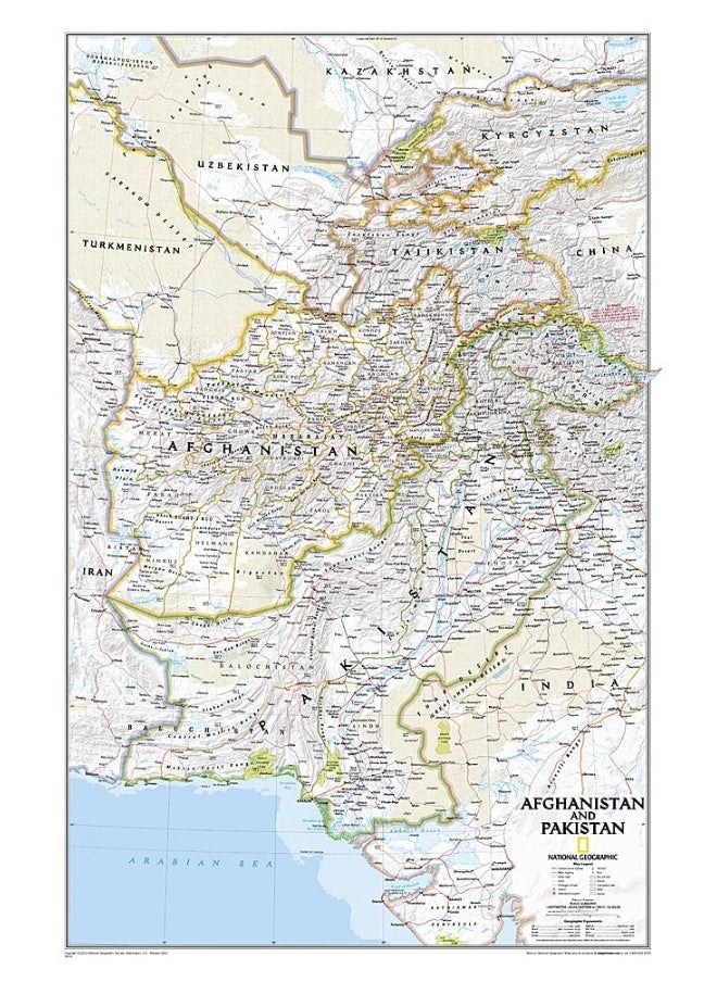 Afghanistan/Pakistan, tubed: Wall Maps Countries & Regions 