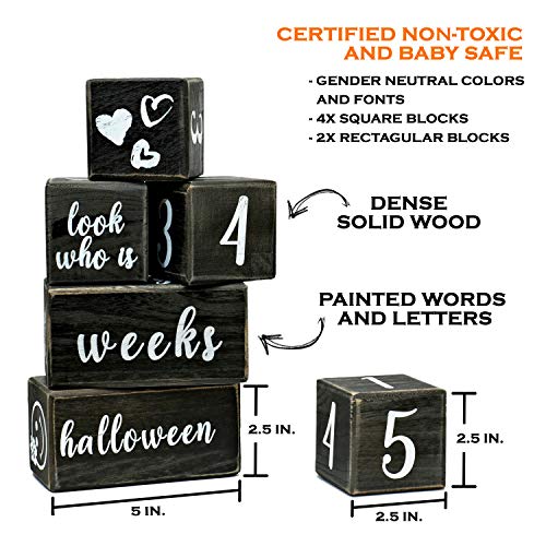 MAINEVENT Baby Monthly Milestone Blocks - Complete Set, Newborn Photography Props, Best Baby Shower Gifts - Image 3