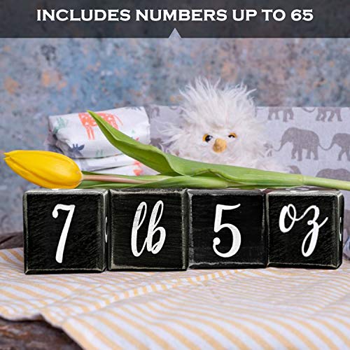 MAINEVENT Baby Monthly Milestone Blocks - Complete Set, Newborn Photography Props, Best Baby Shower Gifts - Image 5
