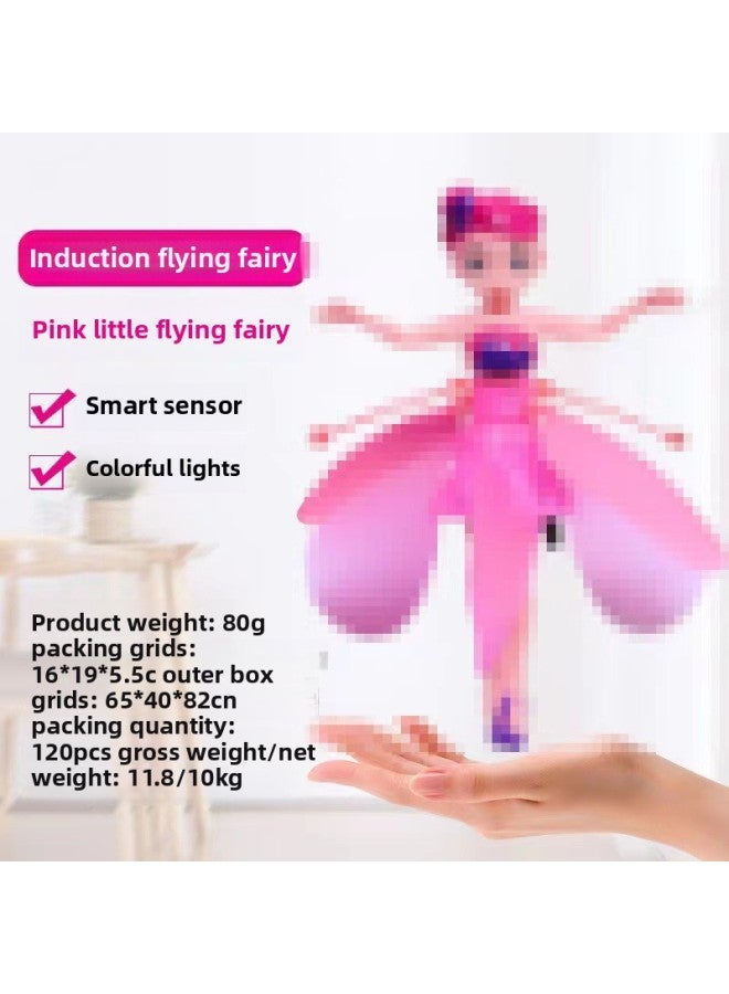 Small Flying Fairy Induction Aircraft Flying Flower Fairy Suspension Fall-resistant Luminous Strange Flying Toys Wholesale-Color:Small Flying Fairy Purple-with USB Charging Warranty - Image 5
