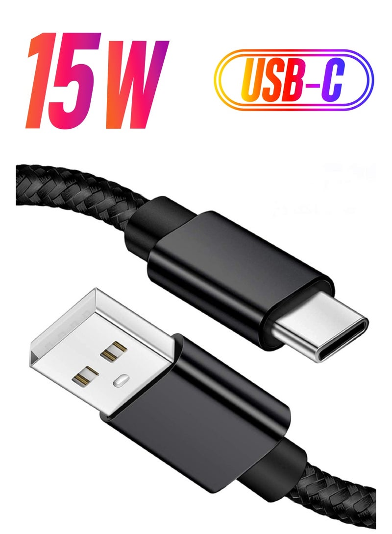 USB Type C Fast Charging Cable 2M 3A Fast Power Data Deliver Premium Nylon Compatible With Samsung Galaxy S21 S10 S9 S8 S20 Plus A3 A5 Note 20 10 Huawei P30 P20 Lite Mate 20 Pro - Image 1