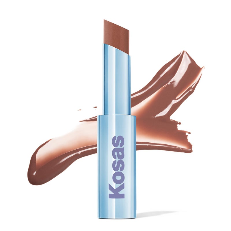 Kosas Wet Stick Moisturizing Shiny Sheer Lipstick with Ceramides, Hyaluronic acid, Peptides and Mango Butter - Soothes, Softens, and Moisturizes Lips â€“ 100 Degrees - Image 1