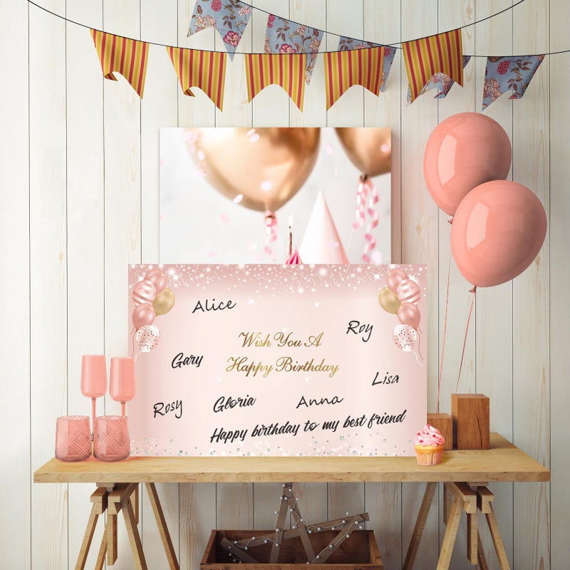 Eucutur Large 15 Birthday Card with Envelope, Jumbo Happy 15th Birthday Card Gifts for Girl, Extra Big 15 Birthday Guest Book Greeting Cards Party Supplies, Pink Rose Gold Giant Fifteen Year Birthday Card - Image 5