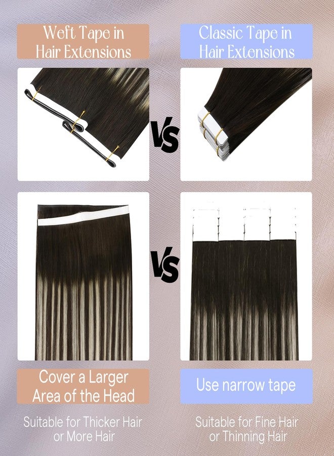 فل شاين وصلات شعر طبيعية لامعة بالكامل، لون بني وأشقر بالياج، خصلات طويلة وعريضة، وصلات شعر ريمي غير مرئية للنساء، طول 22 بوصة، وزن 50 غرام، قطعة واحدة، مناسبة للمناسبات غير الرسمية. - Image 4