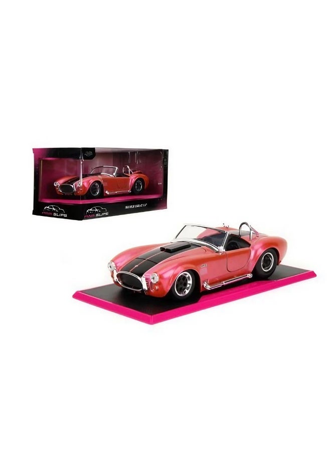 JADA Pink Slips 1965 Shelby Cobra 427 Die-Cast Car (1:24, Pink/Black) - Image 2